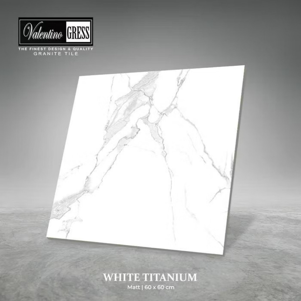 Granit Valentino Gress 60x60 White Titanium | Matt