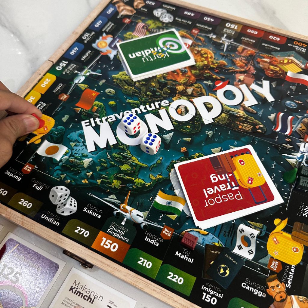 MAINAN EDUKASI ELTRAVENTURE(Monopoli Mancanegara Bahasa Indonesia)