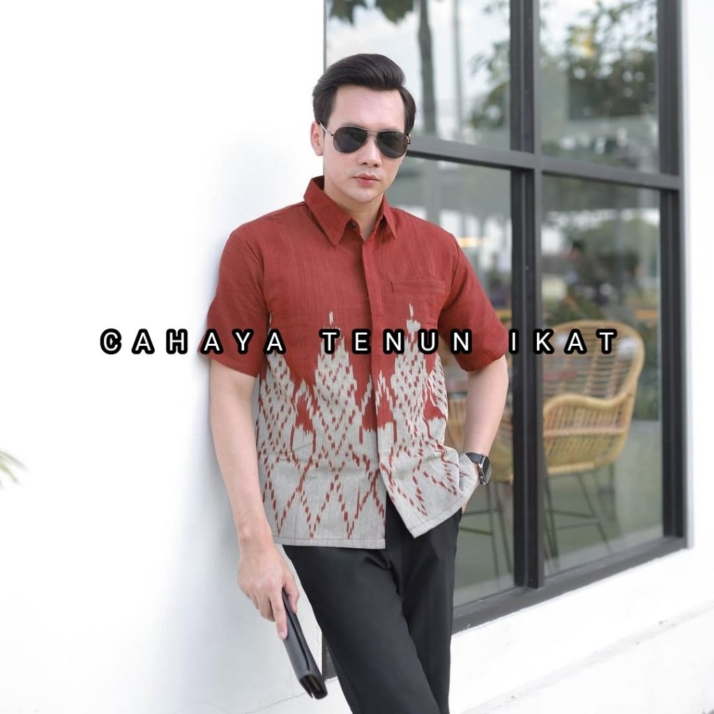 Kemeja Tenun Cemara Terbaru, Baju Kantor Baju Pesta Baju Pria Keren Kekinian