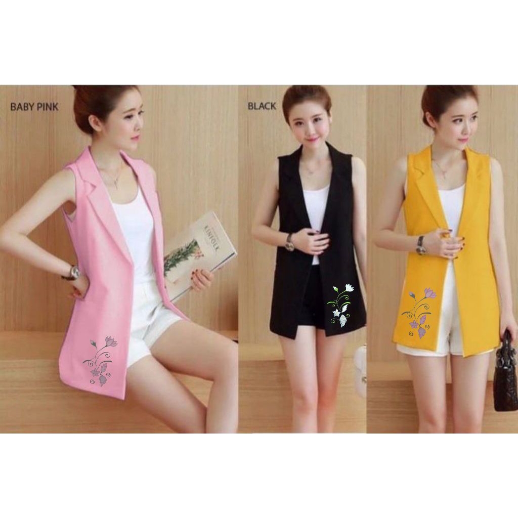 JAS OUTER TANPA LENGAN ROMPI WANITA