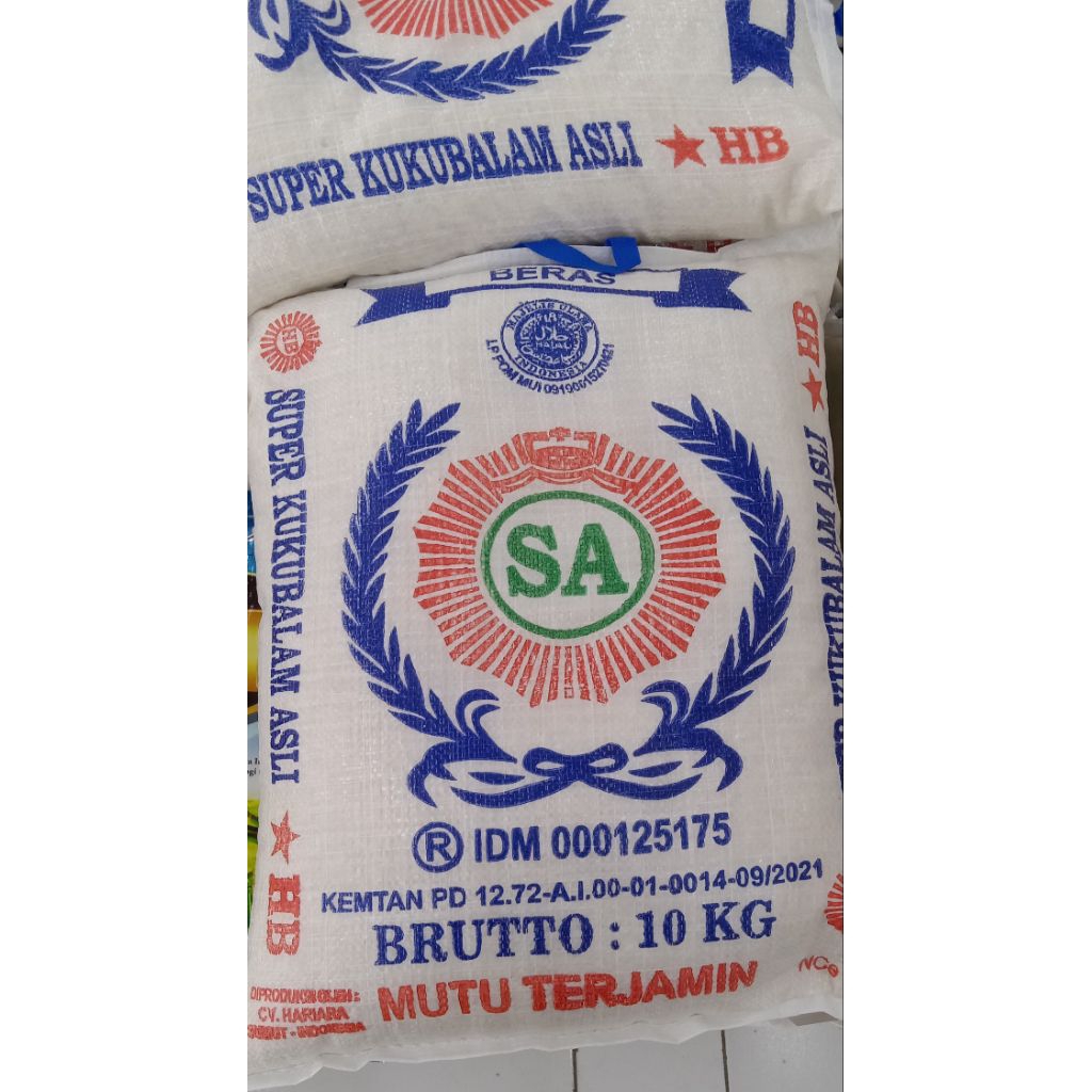 

Beras SA super kuku balam asli 10kg