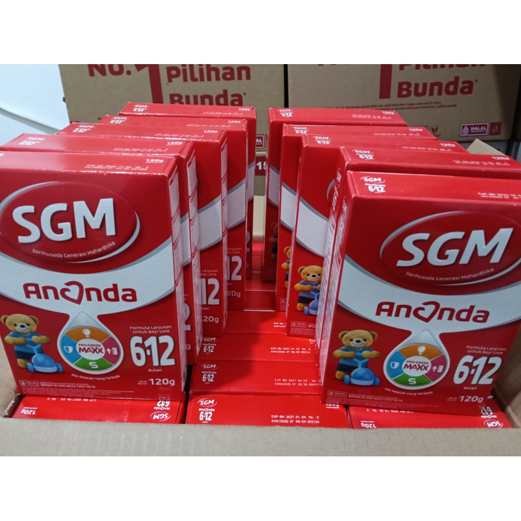 10 PCS susu sgm usia 6-12 bulan 120 gr gratis bubble wrap kardus