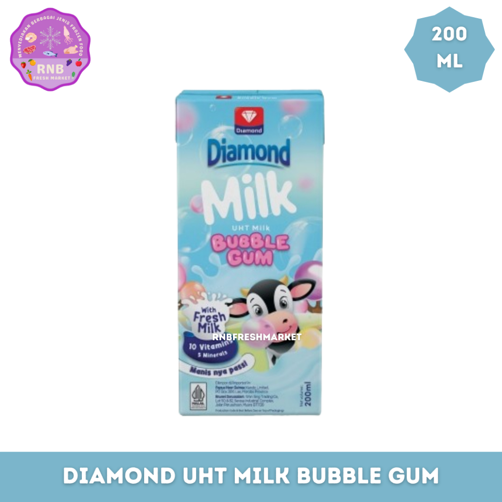 

Diamond Uht Milk Bubble Gum Netto 200 ML