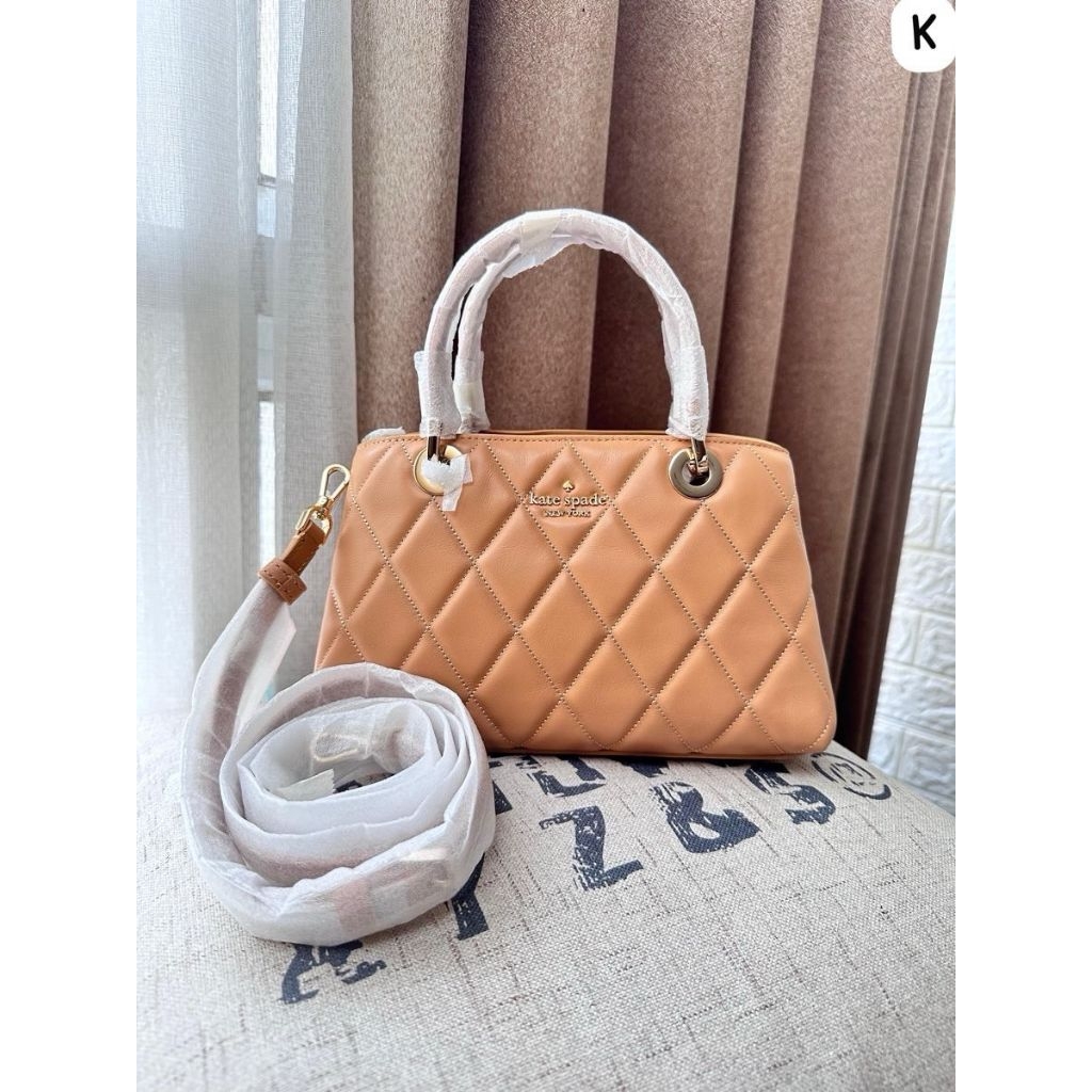 ks crossbody bag KI849 carey sullivan smooth quilted tiramisu camel tan