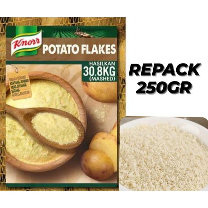 

KNORR MASHED POTATO FLAKE KEMASAN ECER 250GR,TEPUNG KENTANG SIMPLE