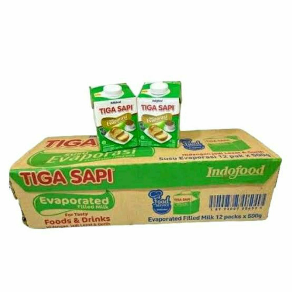 

Indofood Susu Evaporasi Tiga Sapi 500 Ml x 12 pcs per dus