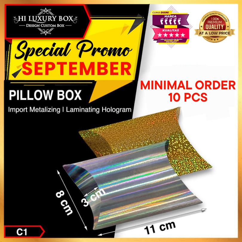

Pillow Box | Hampers | Packaging | Kotak Kado Hadiah Souvenir Hologram Murah |C1