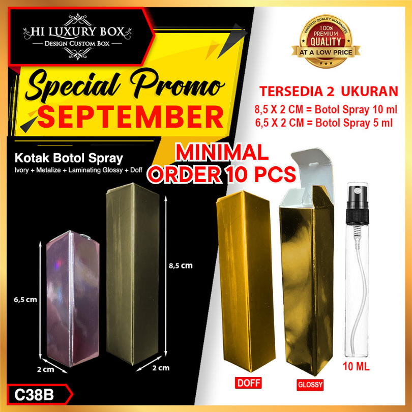 

Kotak Botol Spray 10 ml & 5 ml - Box Botol perfume kecil - Dus Botol Kecil - C38B
