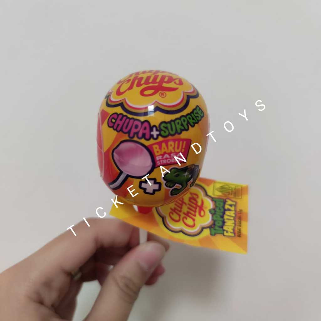 

TERMURAH‼️Chupa Chups Surprise Tropical Fantazy Permen Mainan Lolipop
