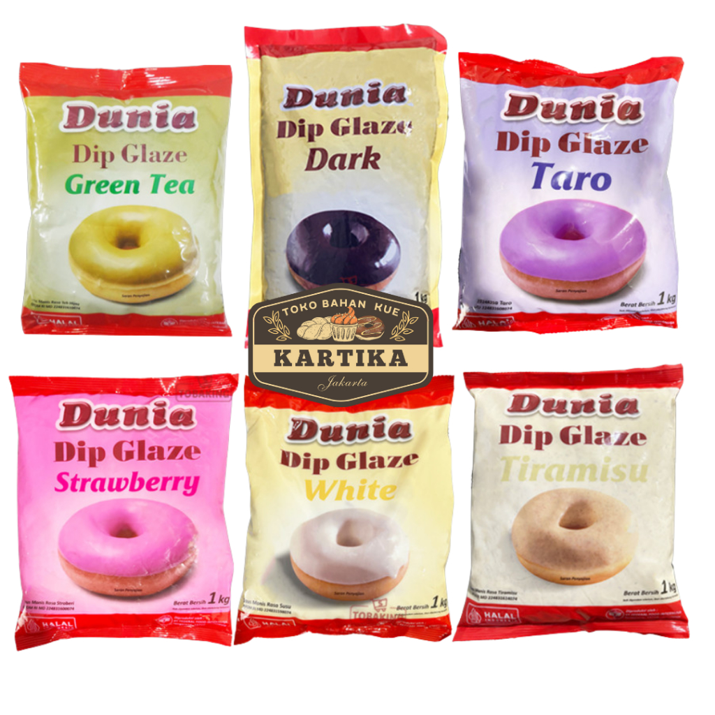 

Dunia Dip Glaze All Variant Topping Donut 1kg (isi 12) - KARTON