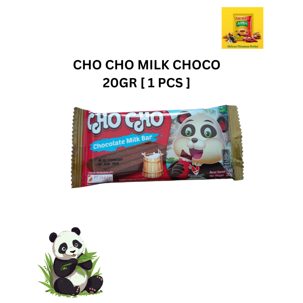 

CHO CHO Chocolate Milk 20gr [ 1 PCS ] | Coklat Batangan Rasa Susu Creamy