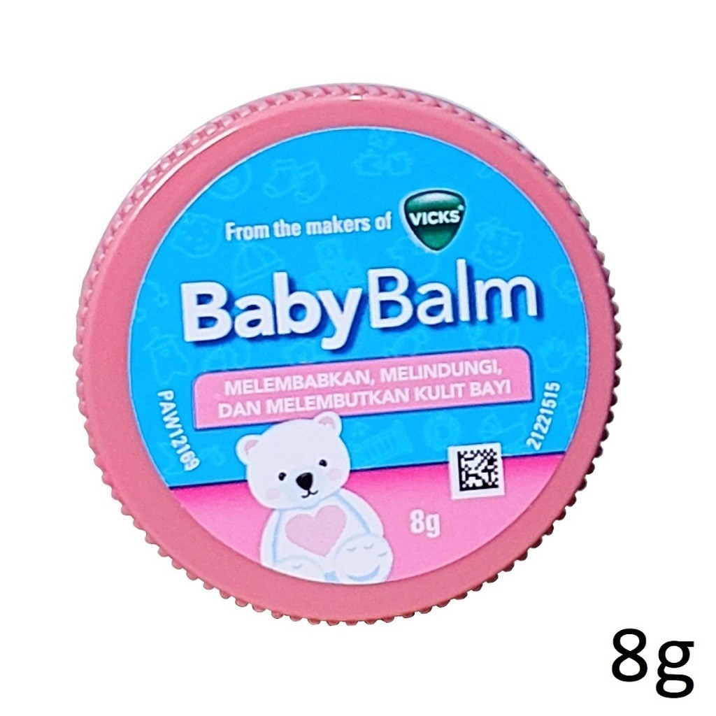 VICKS VAPORUB BABY 8 & 20 GRAM BABY BALM (Melegakan Pernafasan Bayi dan Anak)