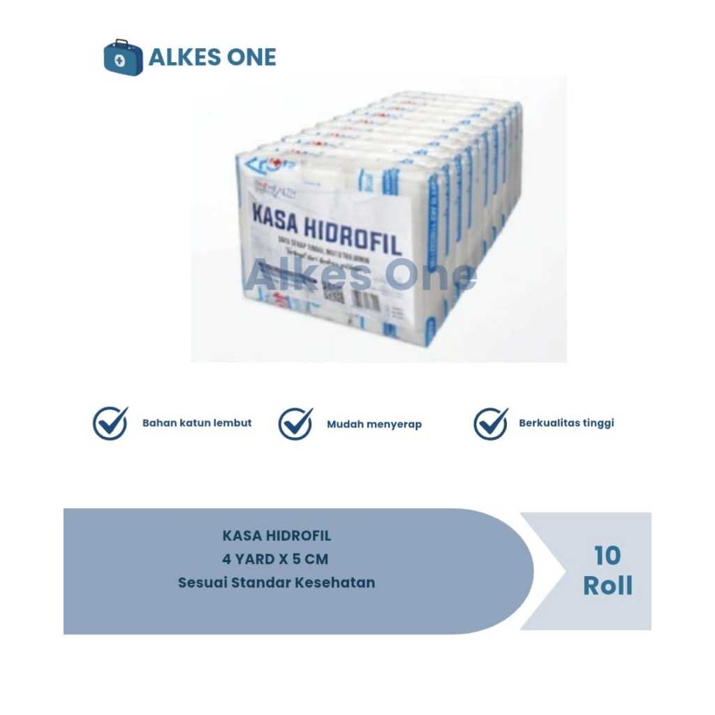 Kasa Hidrofil 4 Yard x 5 Cm Onehealth (Verban Steril Hidrofil)