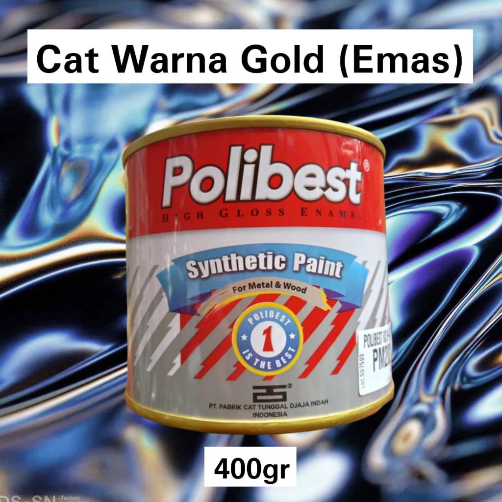 

Cat Minyak Cat Kayu dan Besi Warna Gold Emas Polibest 400gr bronze bron brown cet imas tiner campuran tanggung kaleng