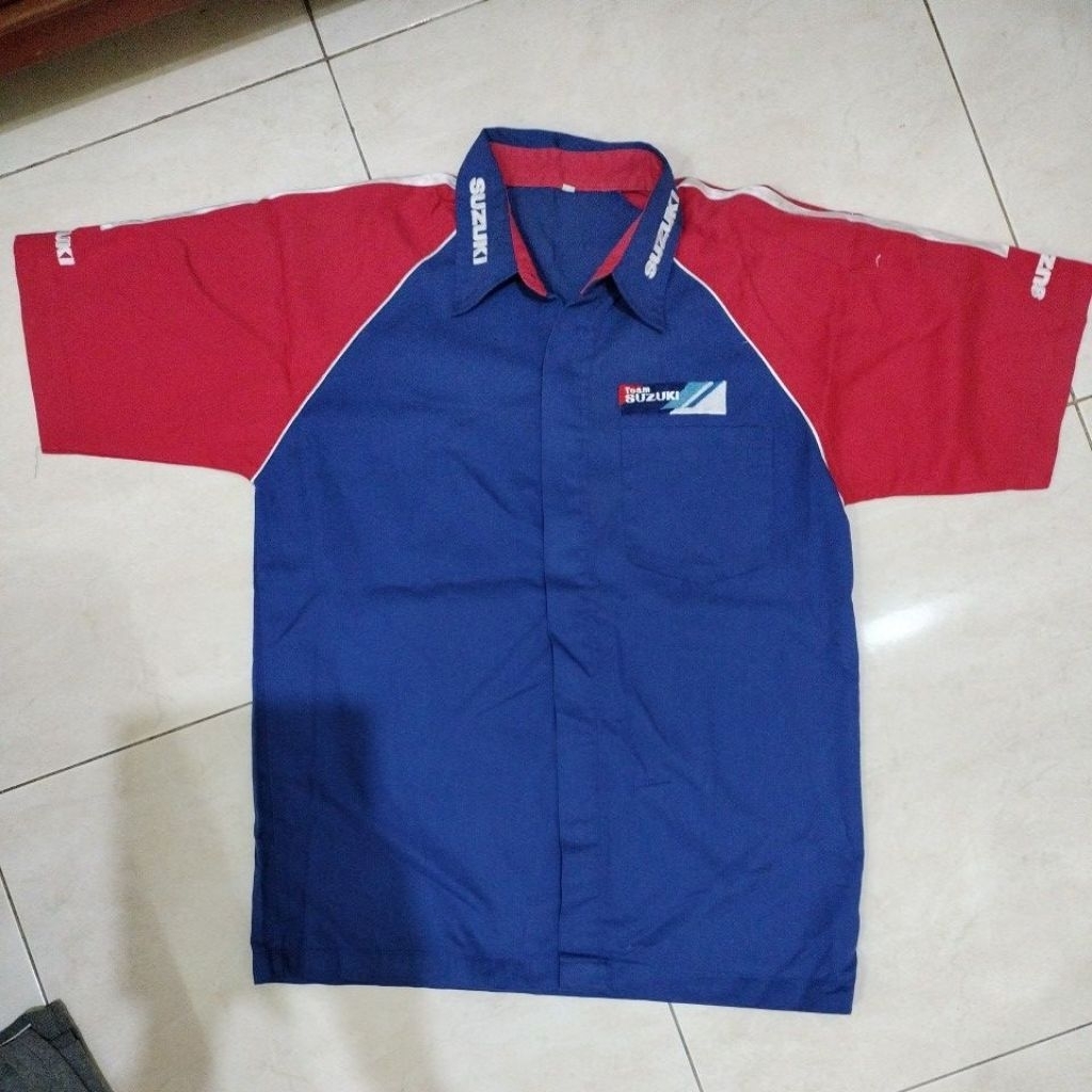kemeja pria dewasa bordir team suzuki L