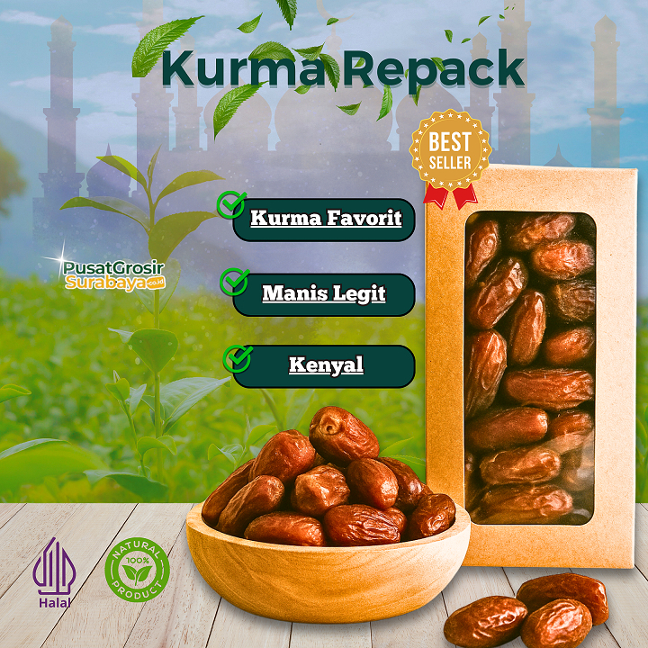 

Kurma Kemasan 1kg Kurma barari mesir, Barari Zahedi ( EXP 2026 ) - NO RETUR