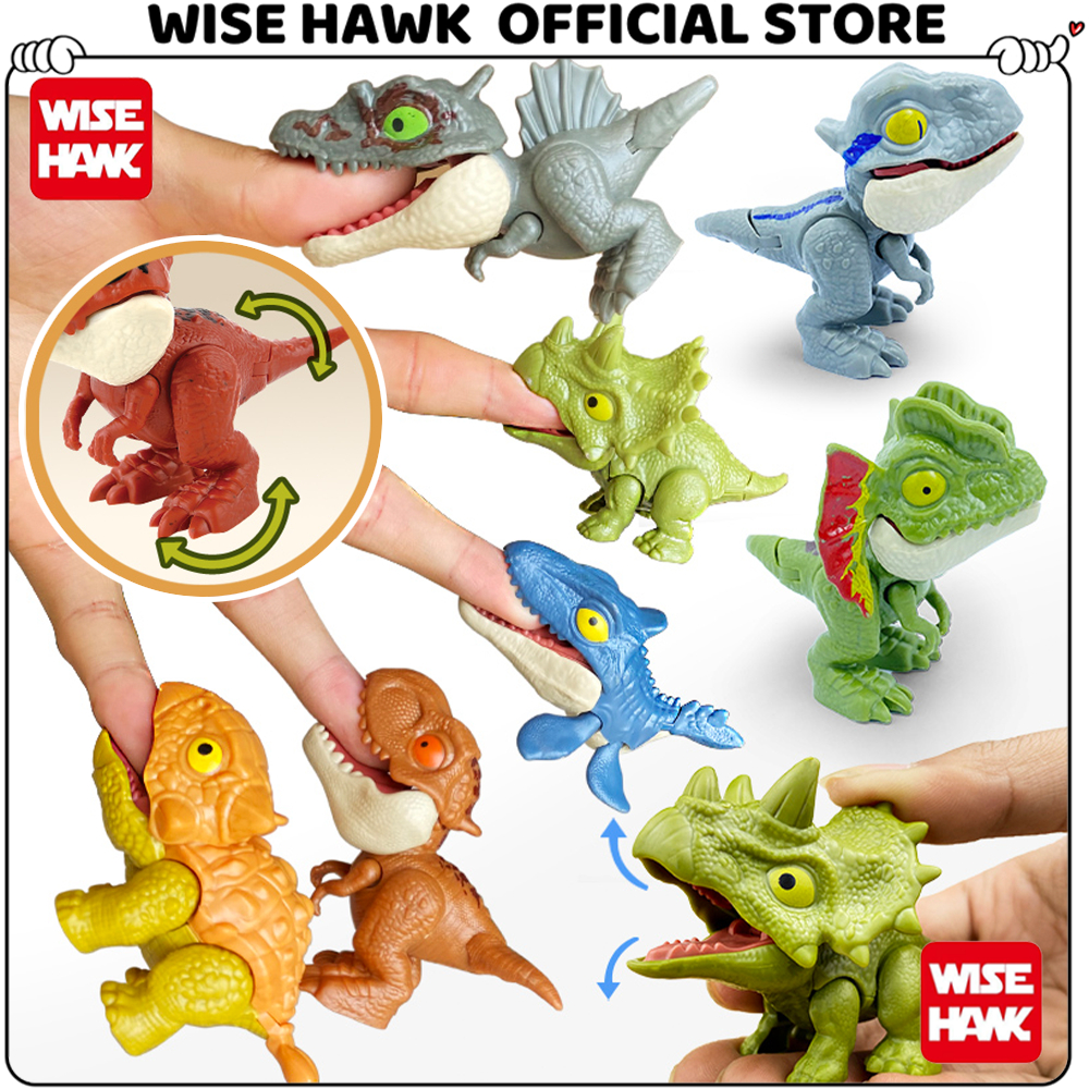 WISEHAWK Figur Dino Dinosaurus Snap Squad T Rex Indominus Pyroraptor Indoraptor Figure Mainan Anak L