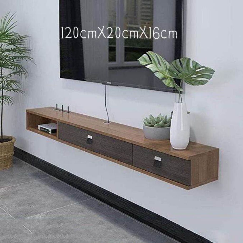 rak dinding / penyimpanan bawah tv