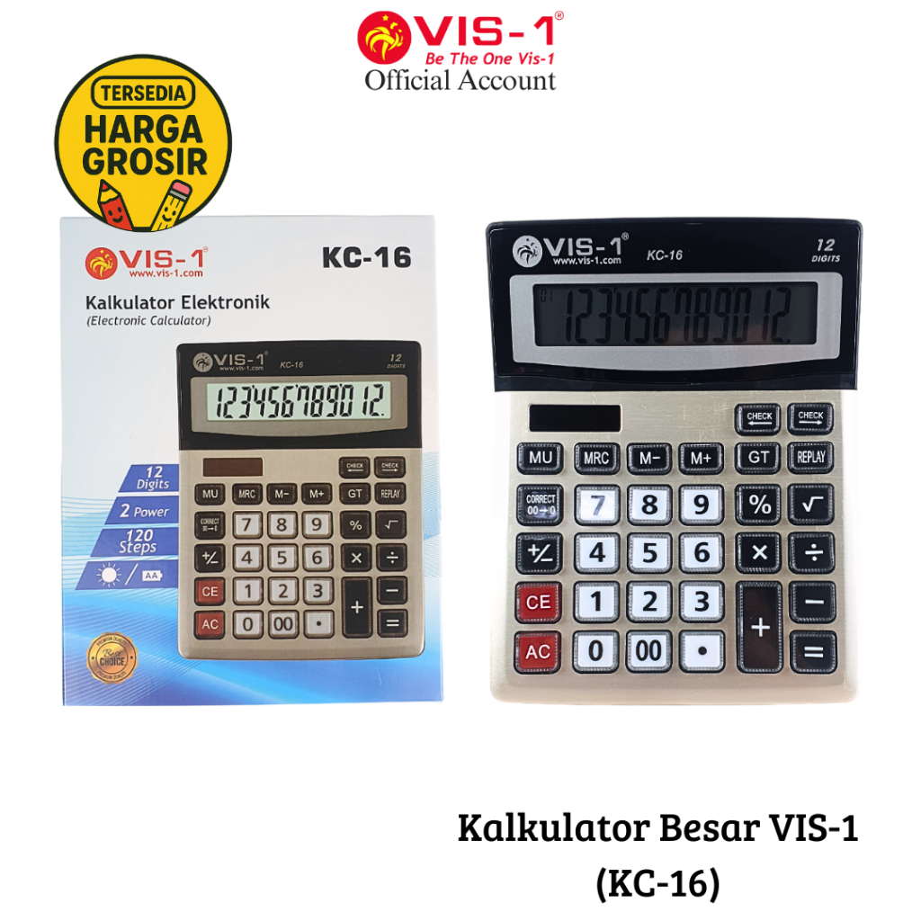 

VIS-1 Kalkulator Besar KC-16 / Kalkulator Digital / Kalkulator 12 digit / Calculator