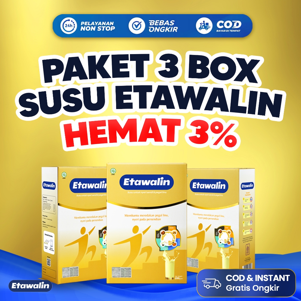 

Etawalin Susu Kambing Isi 3 Box - Kepadatan Tulang & Kesehatan Sendi Otot Tubuh Original