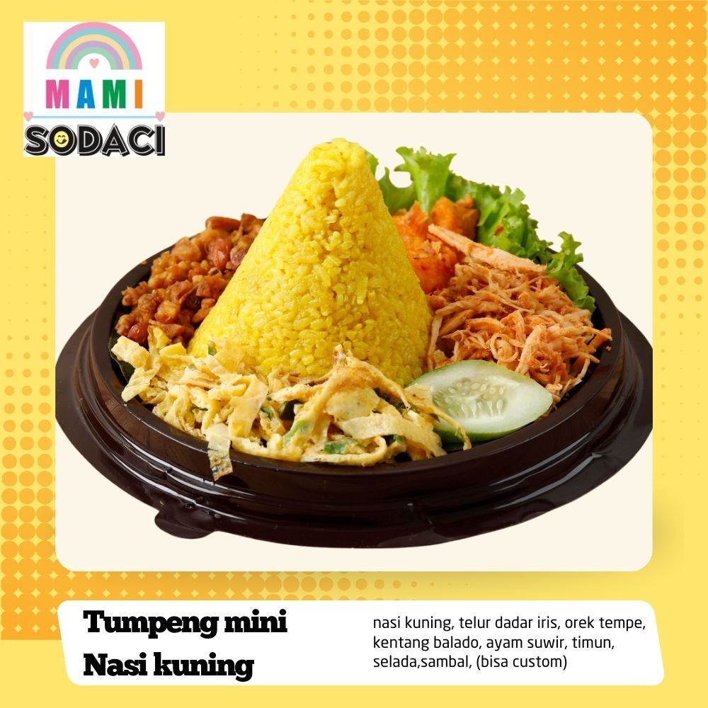 

Tumpeng mini lauk lengkap free sambal