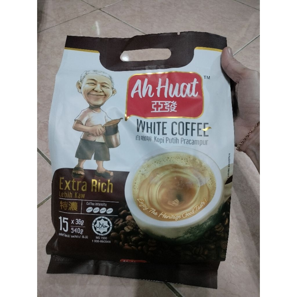 

Kopi ah huat white coffee Extra rich 1pack isi 15sachet