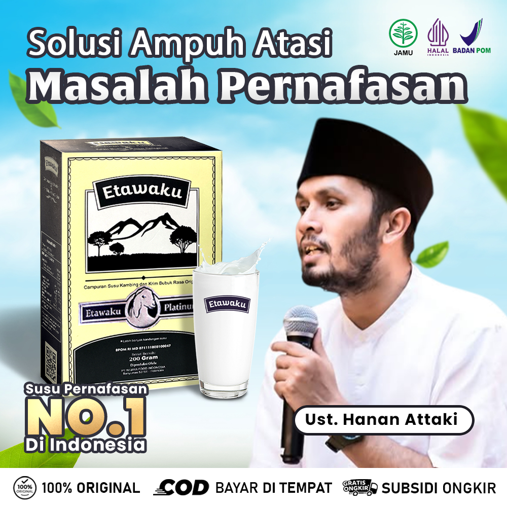 

ETAWAKU Platinum Susu Kambing Etawa + Krimer Bubuk Original Untuk Atasi Masalah Pernafasan BPOM