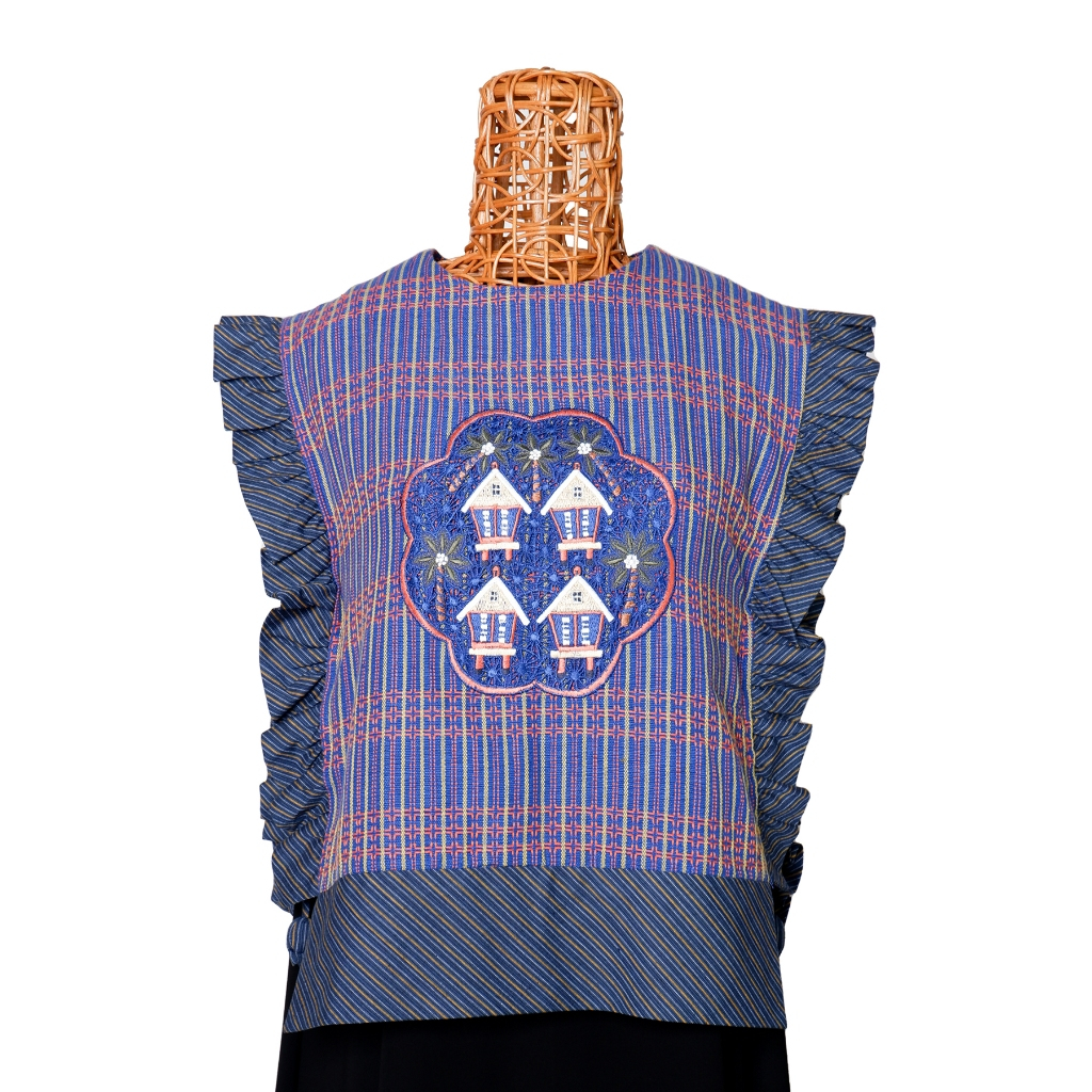 Dewi Sambi - Bolero Tenun Bordir | Blazer Vest Bolero Outer Tenun Bordir