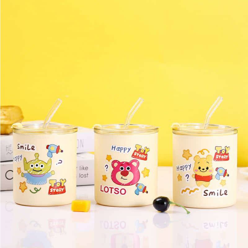 MUG KACA 320ML TUMBLER KARAKTER ANAK LUCU GELAS KACA