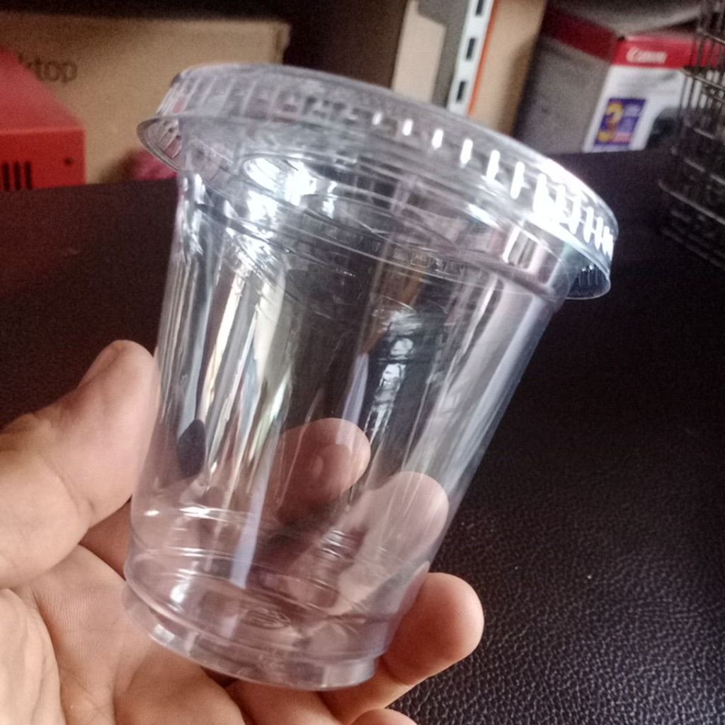 50 Pcs Gelas Puding Sundae Cup 8 Oz  + Flad Lid PET SIP 78-