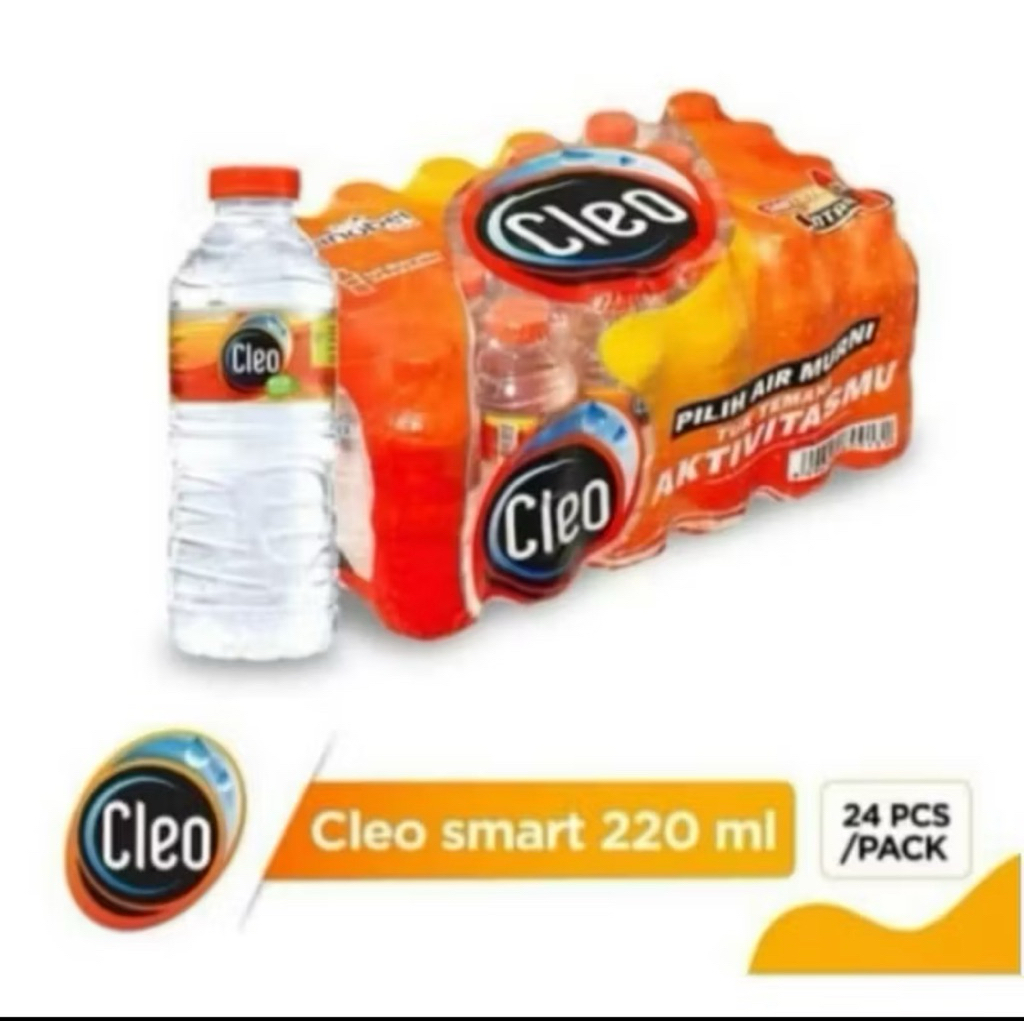 

Air murni Cleo 220 ml isi 24 botol/pack