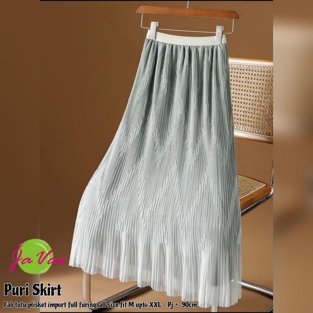 pravi pruvi skirt plisket skirt korea ori mocca skirt polos susun skirt korean style rok panjang ban