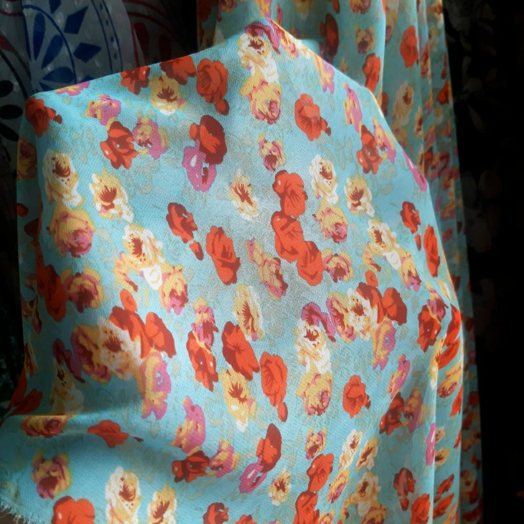 KAIN SIFON CERUTY PREMIUM MOTIF BUNGA KECIL  - KAIN SIFON MOTIF BUNGA KECIL - KAIN MOTIF BUNGA KECIL