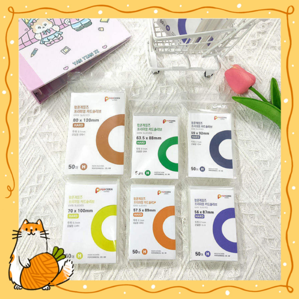 (50pcs) Inner Sleeve Photocard Popcorn Ungu Hard