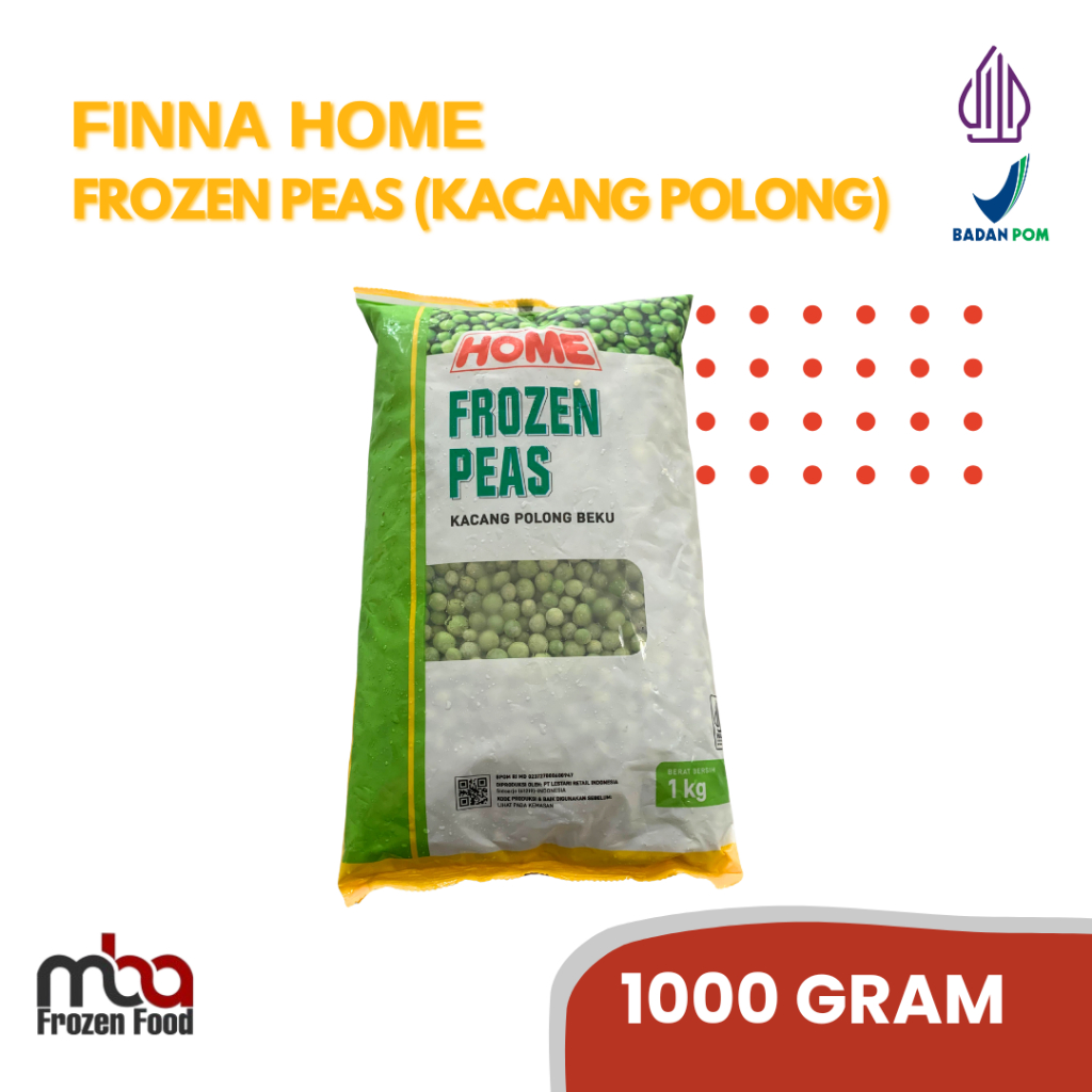 

Finna HOME Frozen Peas 1 kg /Kacangpolong /Greenpeas /Masakan /Camilan /Bahanmasak /Frozenfood /Sayuran /Kacang /Kukus /Soup