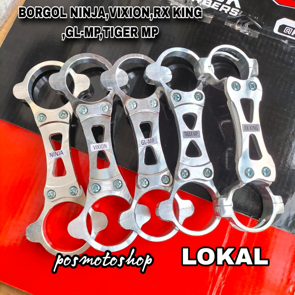Borgol Shock Depan Ninja Universal PNP VIXION  CB GL Megapro Tiger – Penstabil Shock Motor LOKAL