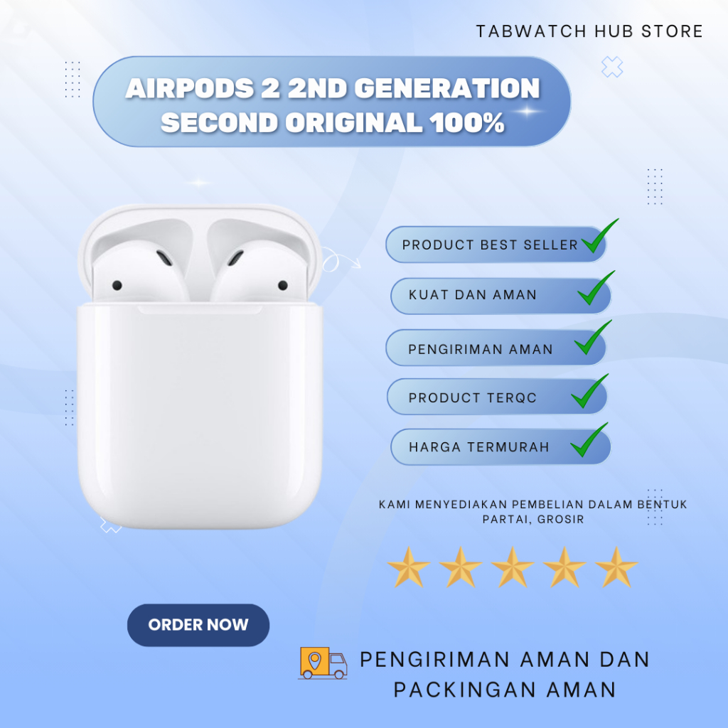Apple Airpods 2 2nd Generation Second Original 100%