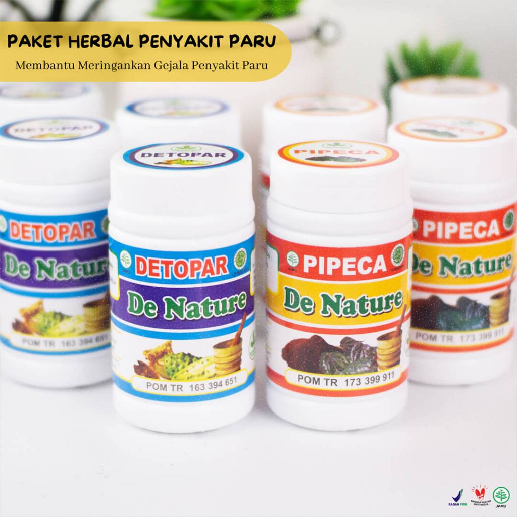 Obat herbal paru paru Anak/Dewasa bronkitis Menahun batuk dahak kental Batuk Kering 2 Obat Kapsul - 
