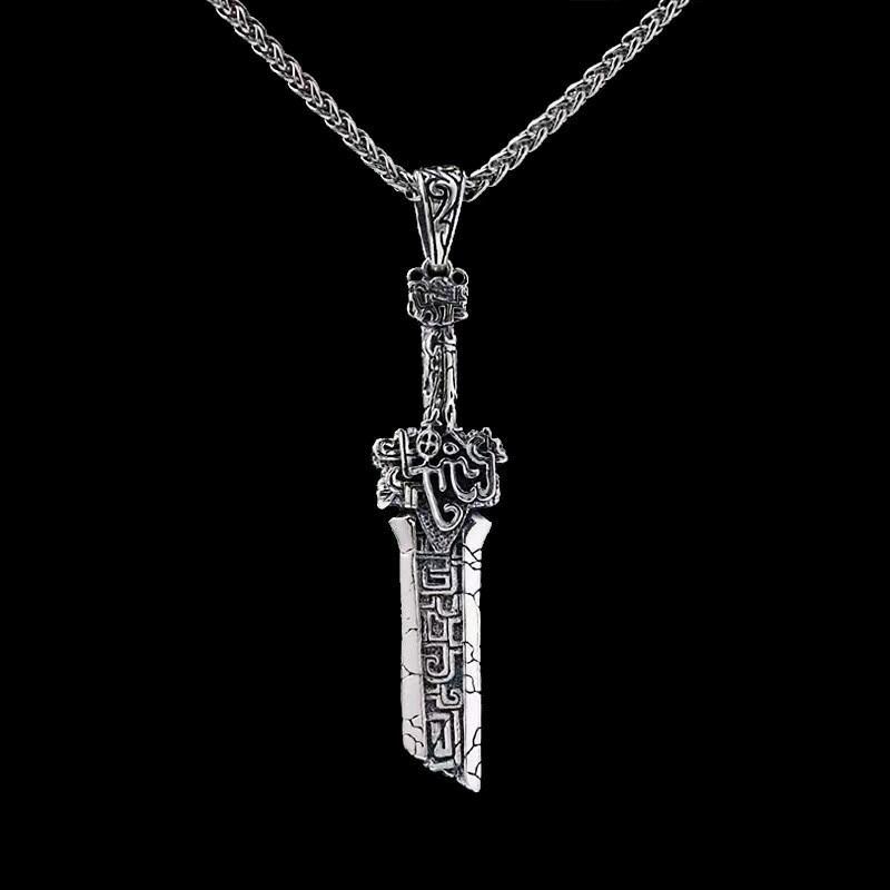 Kalung Pedang Patah God Of War - Broken Sword Personality Domineering for Men Casual Necklace Pendan