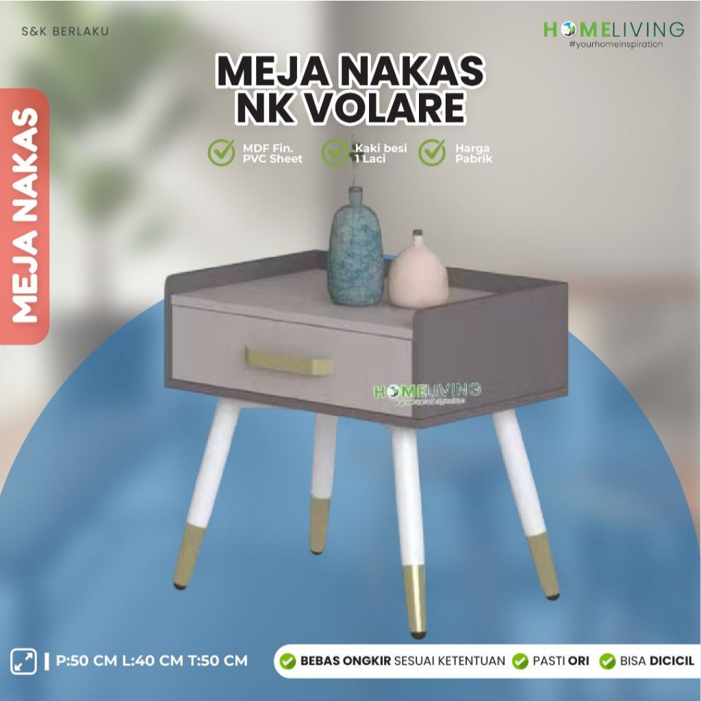 HOMELIVING FURNITURE - MEJA NAKAS VOLARE IMPORT SIANTANO - BAHAN MDF