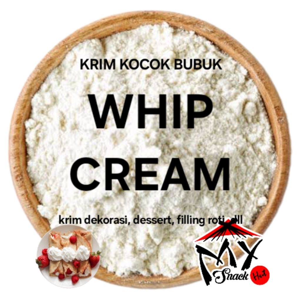 

WHIP CREAM POWDER 100GR BUBUK KRIM KOCOK CHANTILLY NDC DAIRY FREE WHIPPING WHIPPED ISI DONAT HALAL