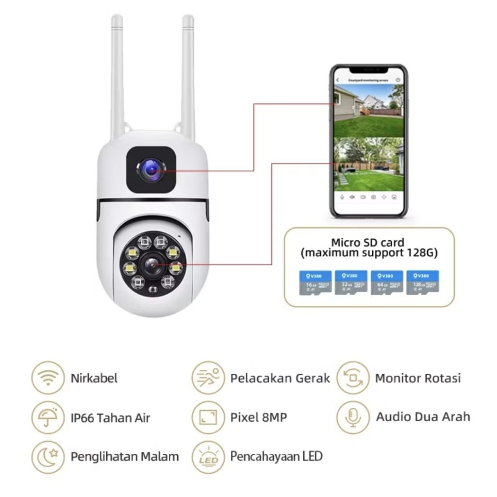 CCTV V380 PRO Y33 DUAL CAMERA