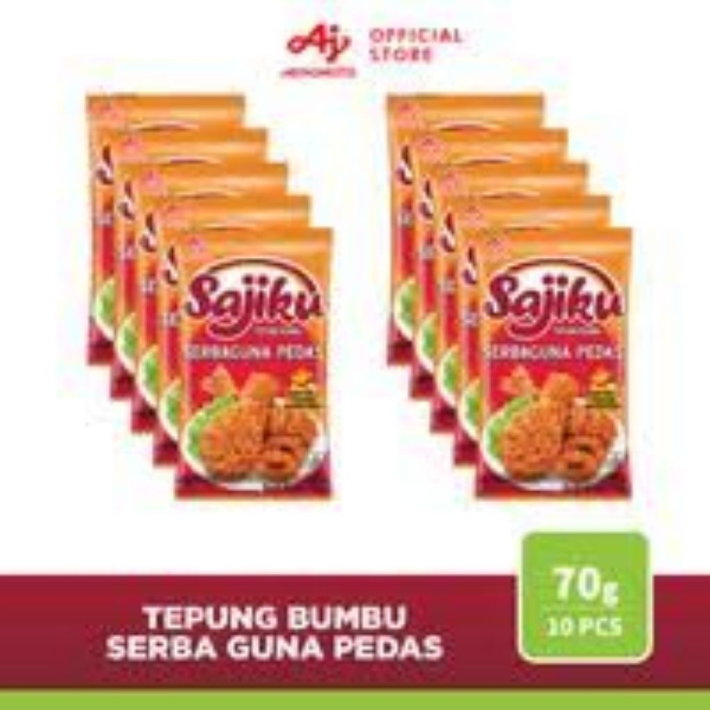 

Tepung sajiku serbaguna pedas 70g 1 renceng/10 sachet