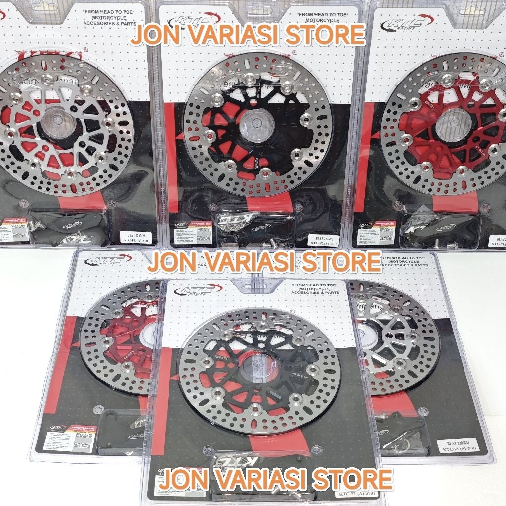 PIRINGAN KTC RACING ORIGINAL 220MM BEAT SCOOPY VARIO 125 150 PIRINGAN CAKRAM KTC FULL CNC FLOATING  