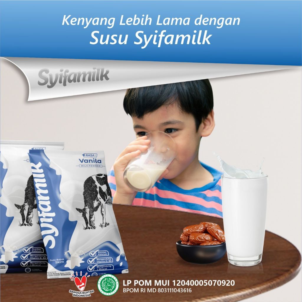 

susu syifamilk rasa vanila, 350gr & 35gr -1 pack- susu cocok untuk diet~