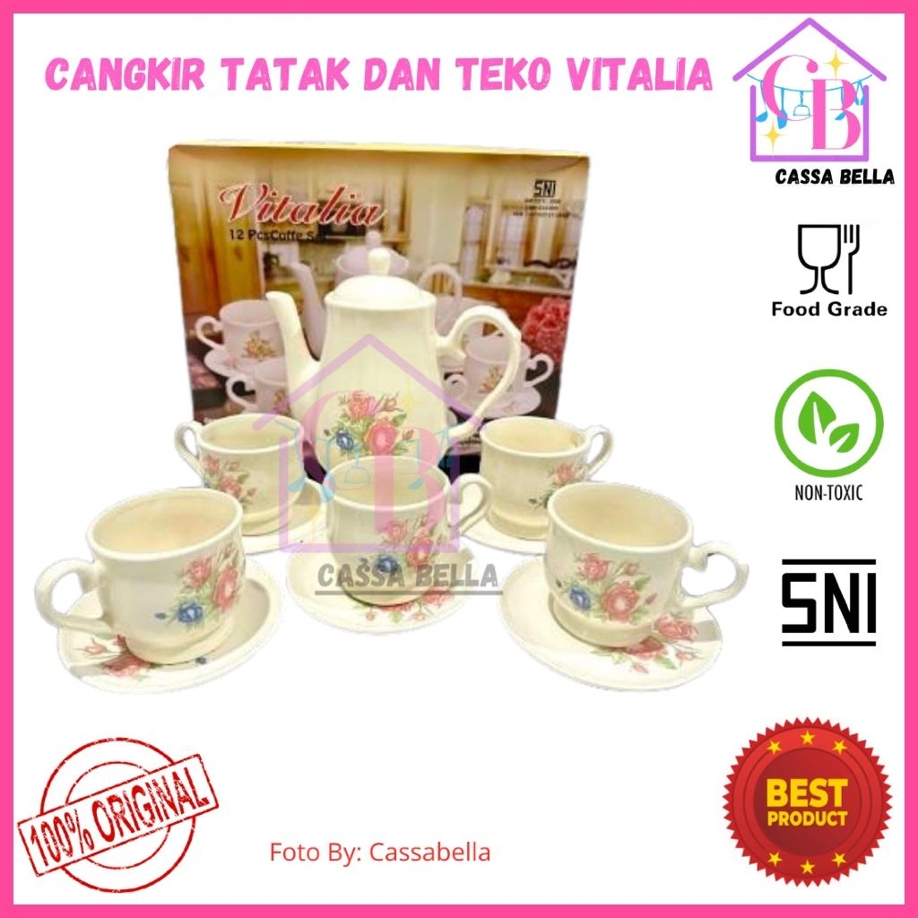 Coffee Set Vitalia/Coffee Set Napoleon/Coffee Set Royal/Teko dan Cangkir Tatak