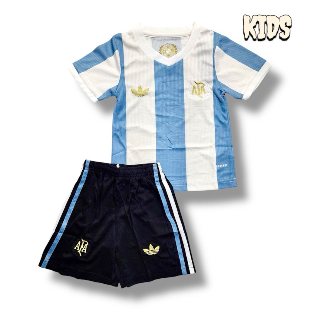 Jersey anak argentina anniversary 50th stelan kids baju bola anak