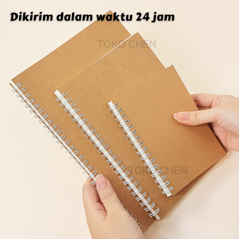 

Notebook Spiral A5/A6/B5 Aesthetic Journal 70 lembar Buku Tulis Catatan Jurnal Diary Seminar Kraft Vintage