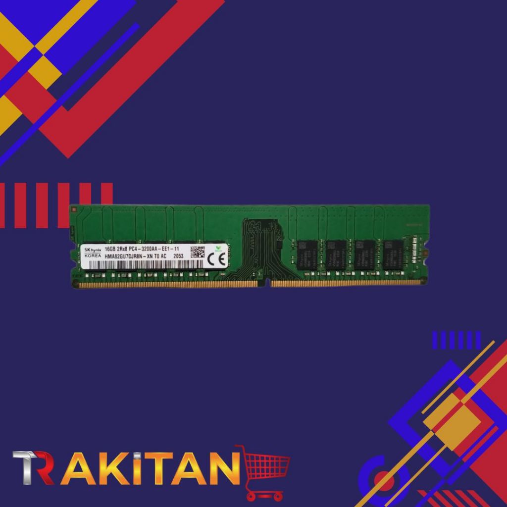 SkHynix Memory 16GB 2RX8 PC4-3200A SERVER - SkHynix HMA82GU7DJR8N-XN