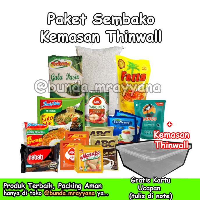 

Paket Sembako Box Thinwall Thinwal Plastik